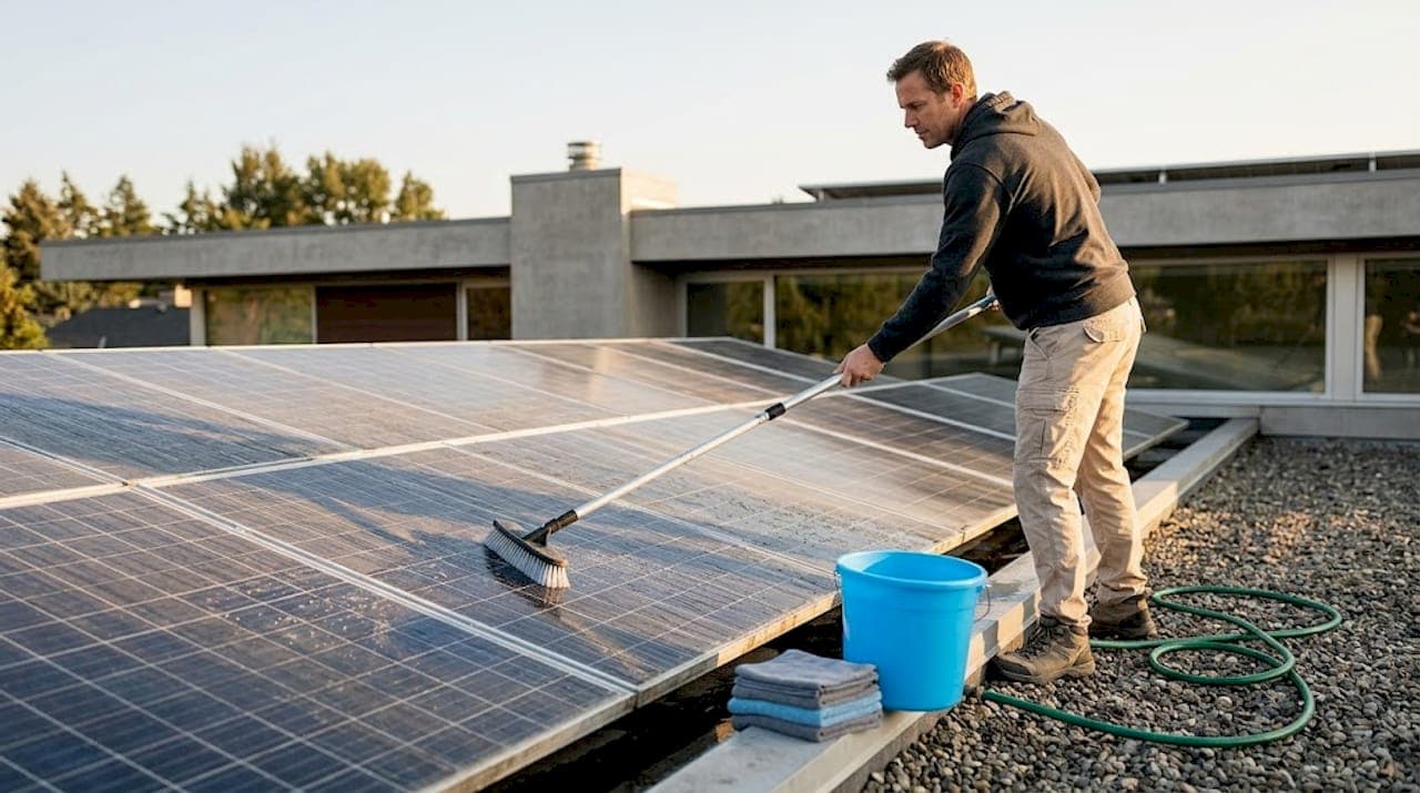 Spotless Solar Panel Rinse Technique That Works