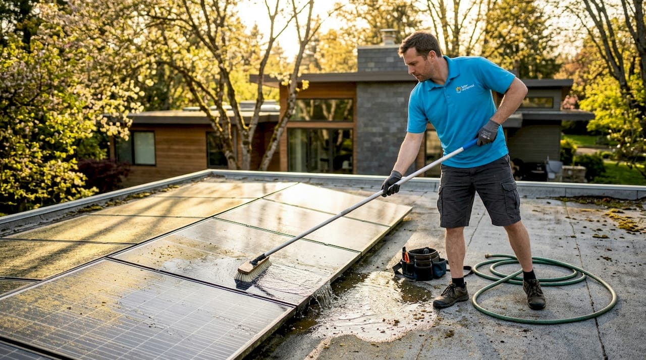 How Solar Panel Cleaning Restores Spring Output