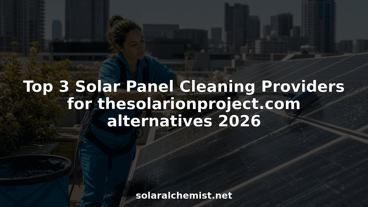 Top 3 Solar Panel Cleaning Providers for thesolarionproject.com alternatives 2026