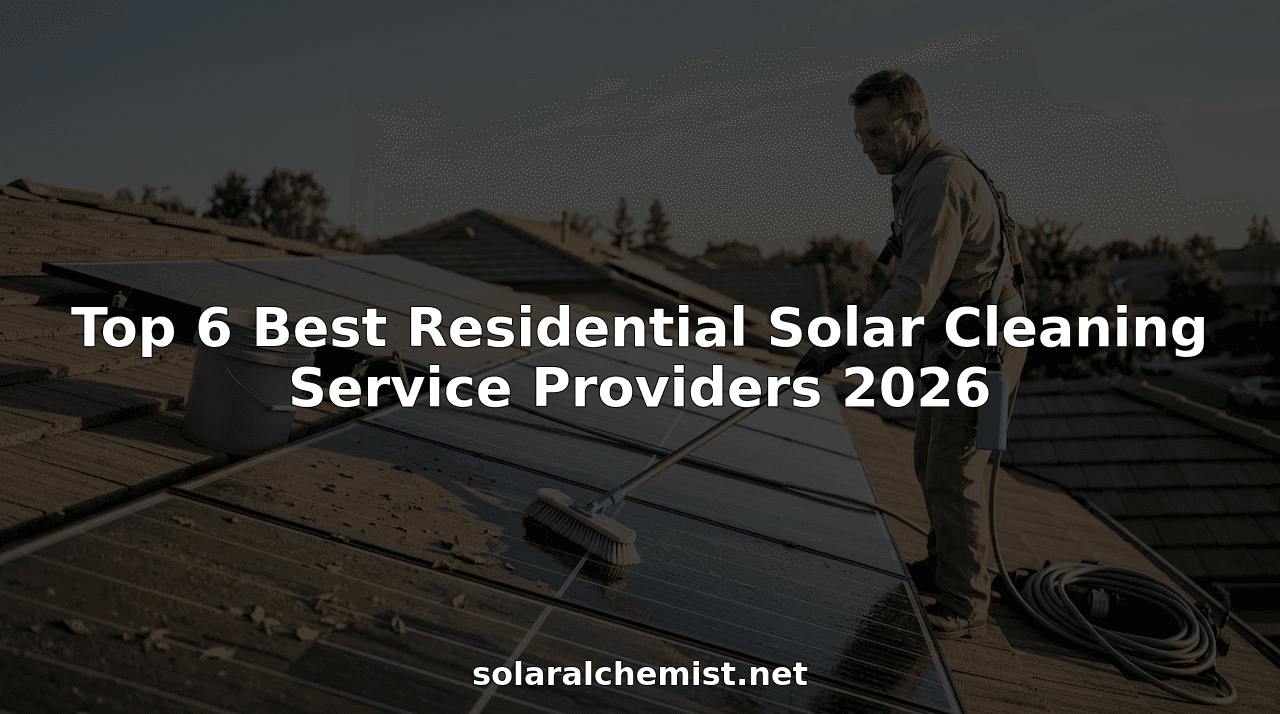 Top 6 Best Residential Solar Cleaning Service Providers 2026
